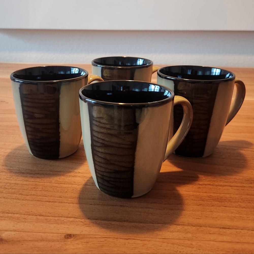 Gibson Elite Set of 4 Elegant Brown Mugs